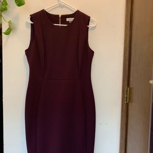 Calvin Klein sleeveless purple dress